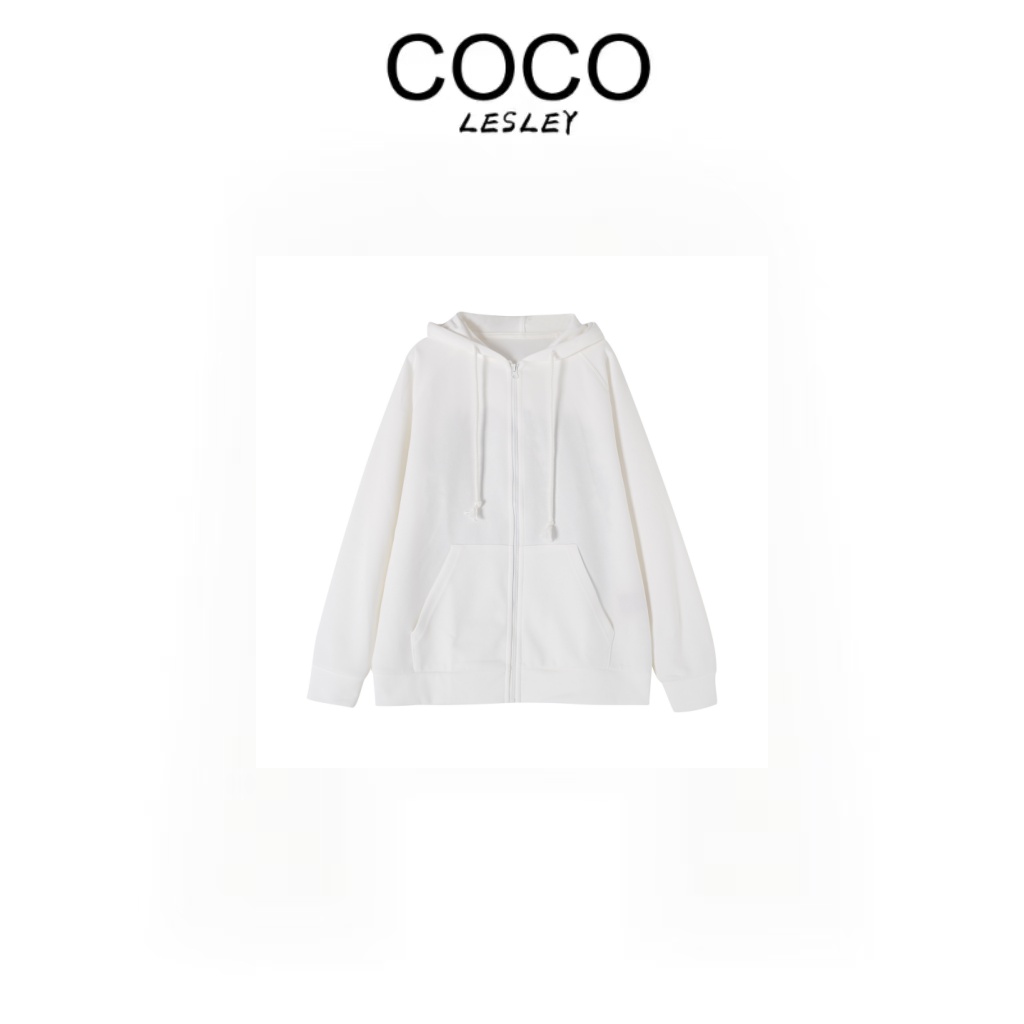 【COCO LESLEY】时尚休闲宽松百搭早秋穿搭连帽卫衣外套3110
