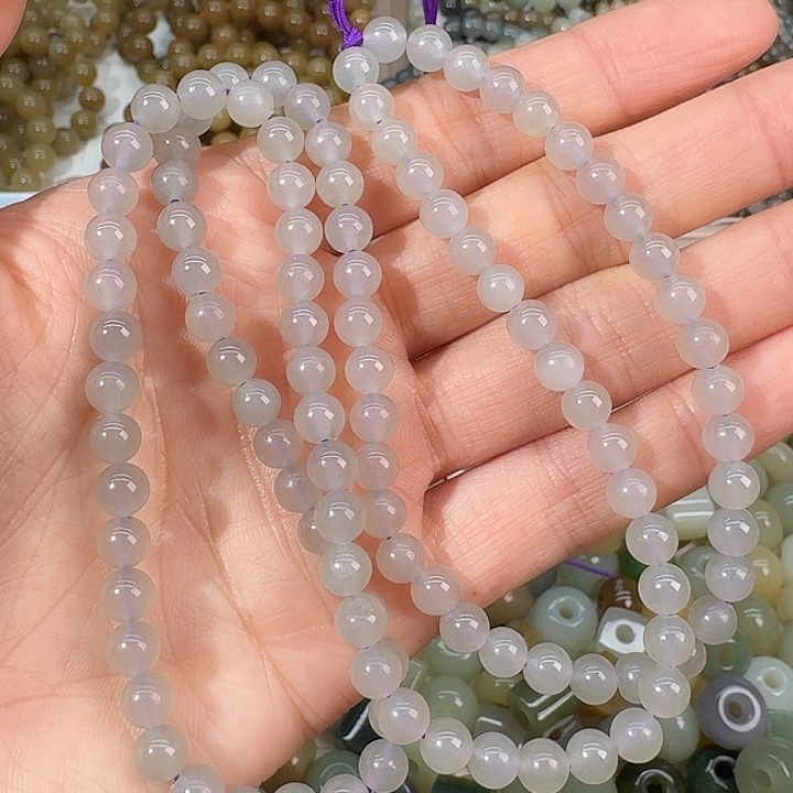 和田玉未镶嵌颈饰6mm