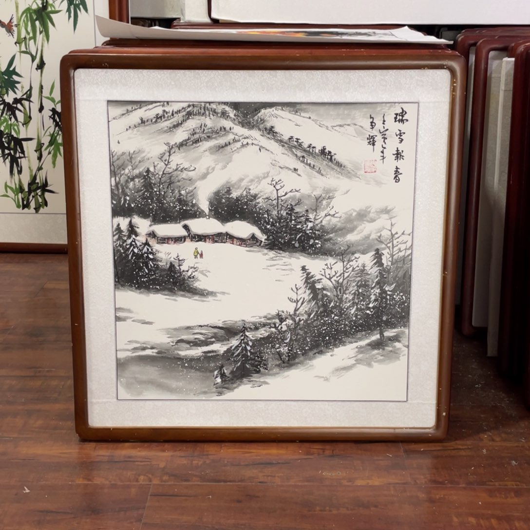国画带框尺寸63*63厘米
