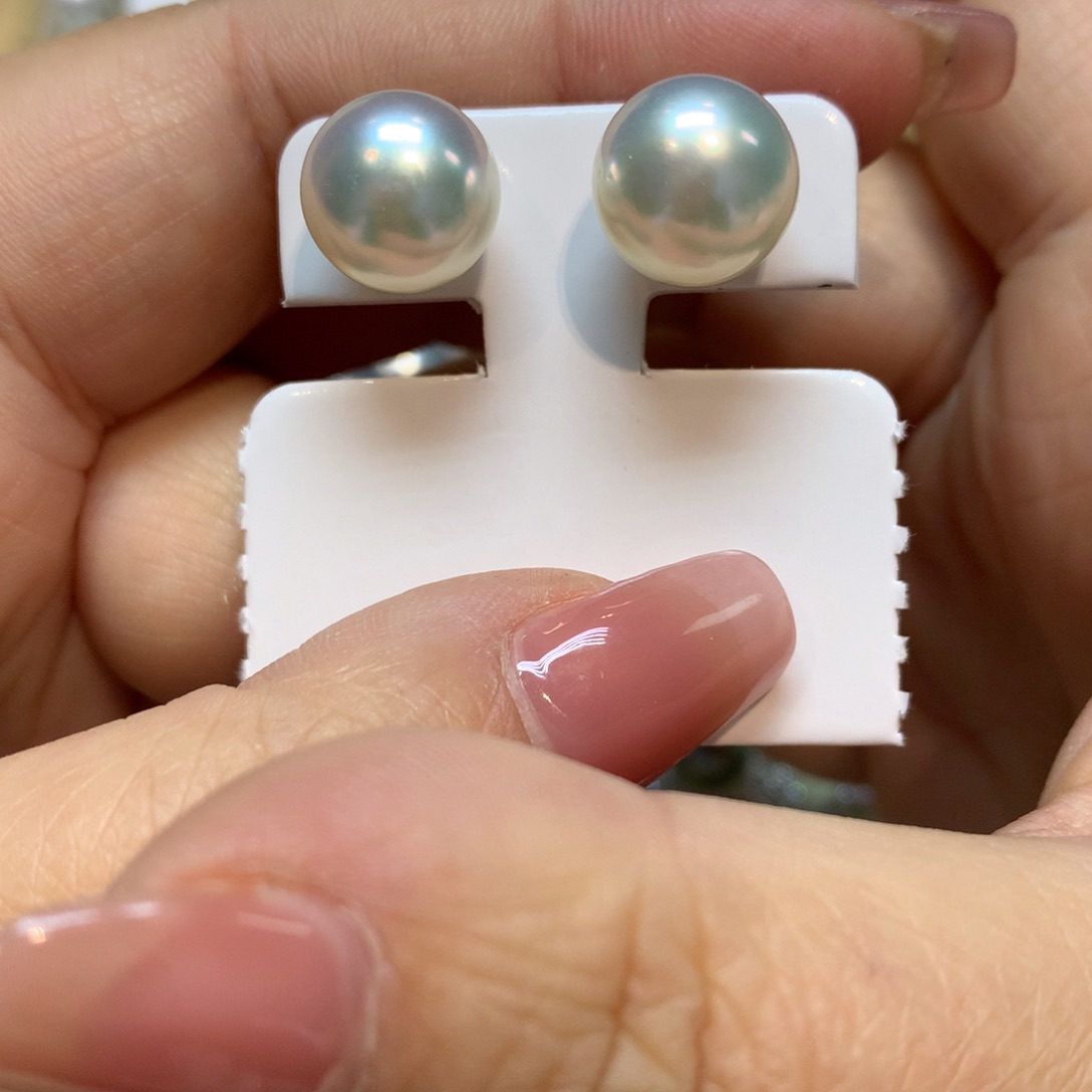 海水珍珠耳饰18K金镶嵌