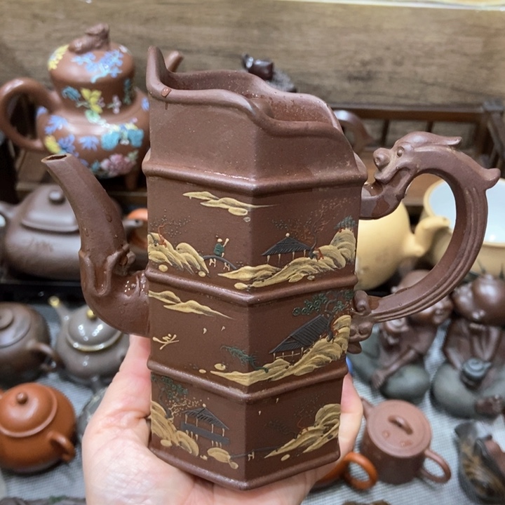 紫砂茶壶泓**押紫砂紫砂