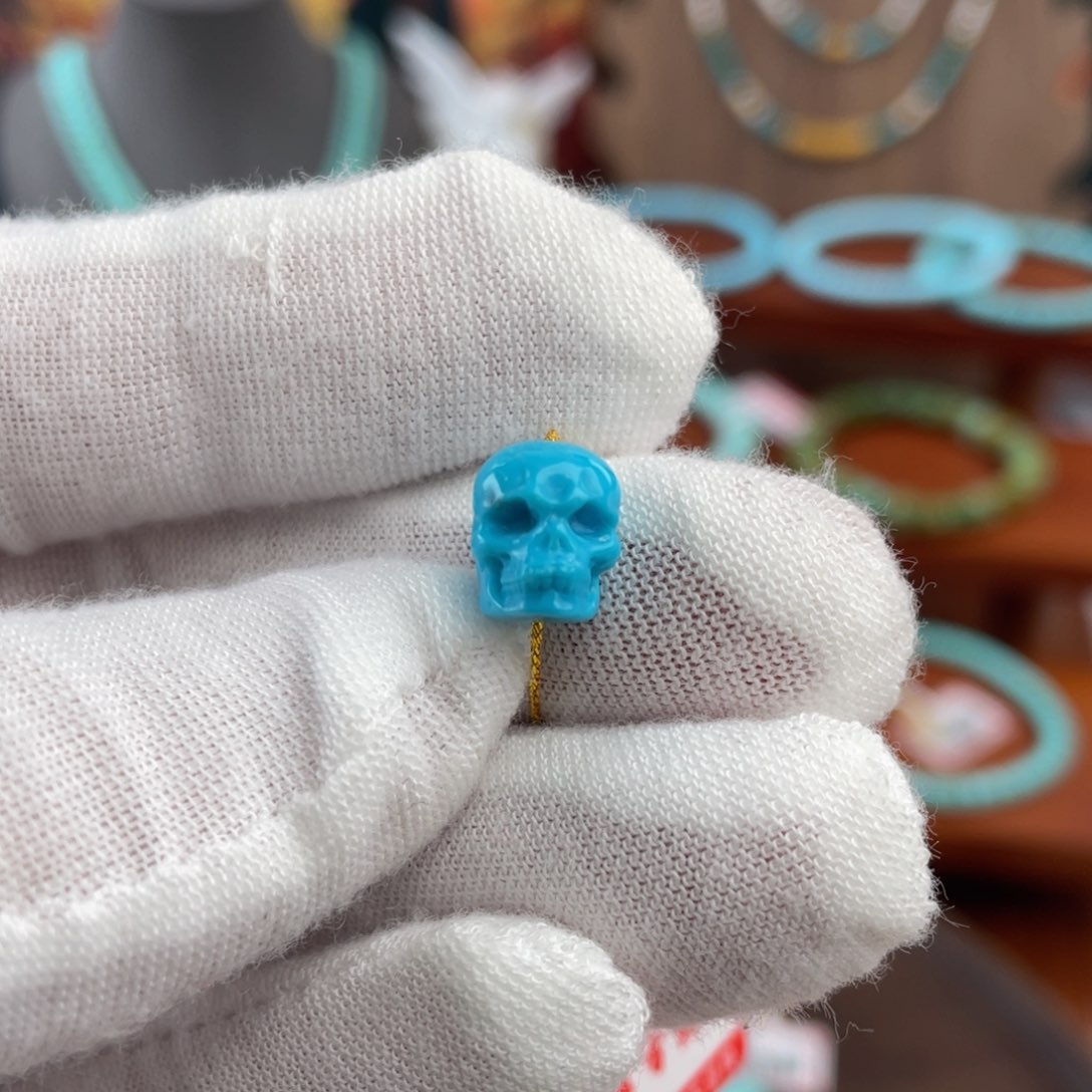 绿松石手链未镶嵌骷髅