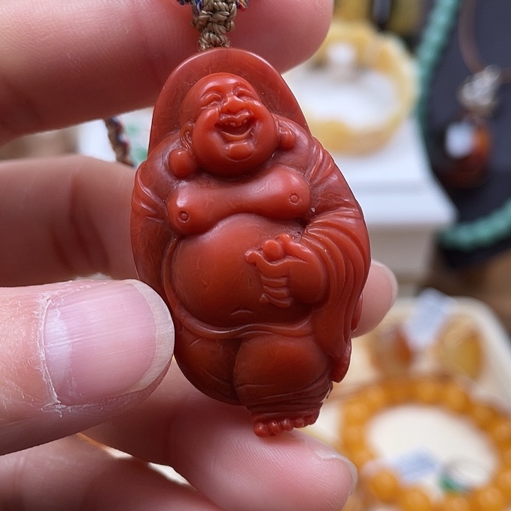 南红玛瑙珠宝奇石未镶嵌29克 佛公