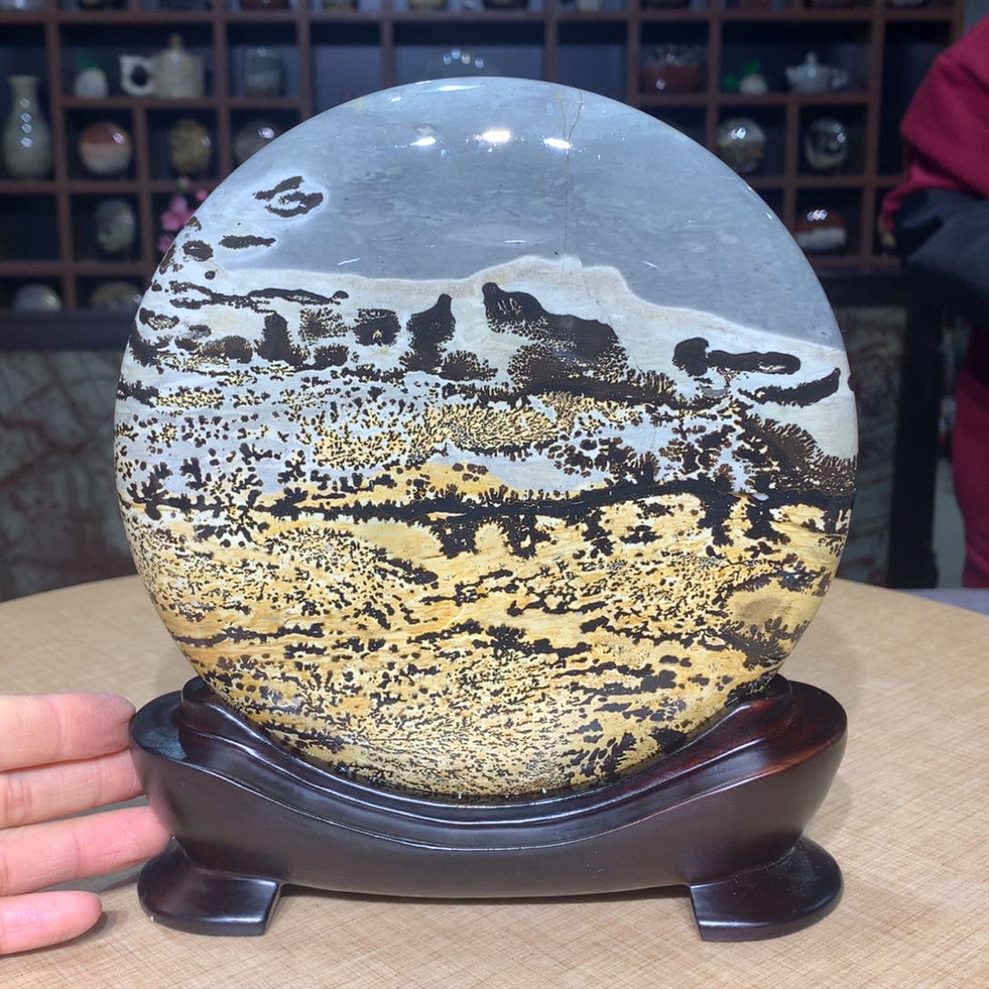 紫砂广西国画石，收藏观赏