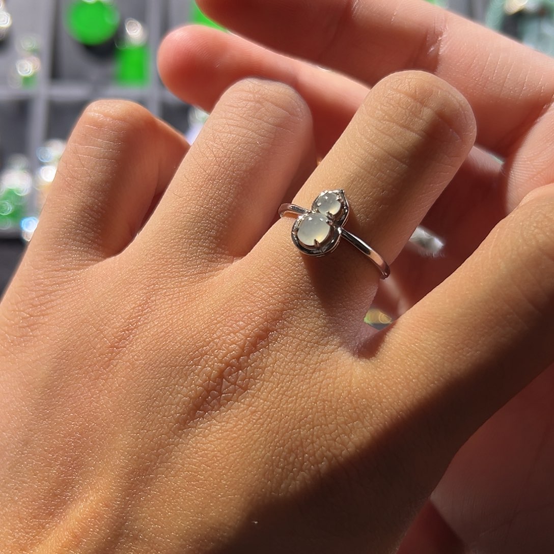 翡翠银S925镶嵌戒指