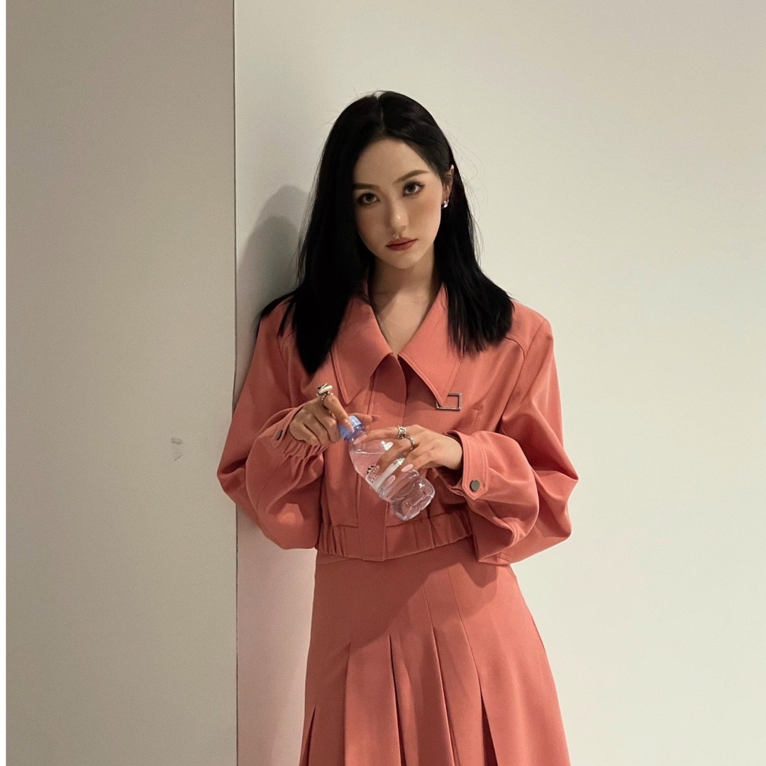 【三上买手店】SHANG1 BY SHANGYI短款长袖女薄款短外套套装百褶