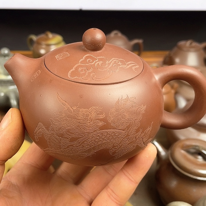 紫砂茶壶处理一把