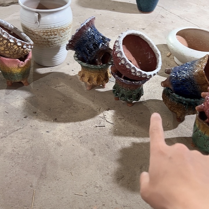 紫砂花盆随机四个次品