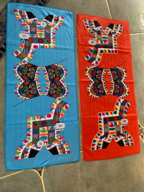 新款民族图案毛巾这是10条毛巾带盒子的链接