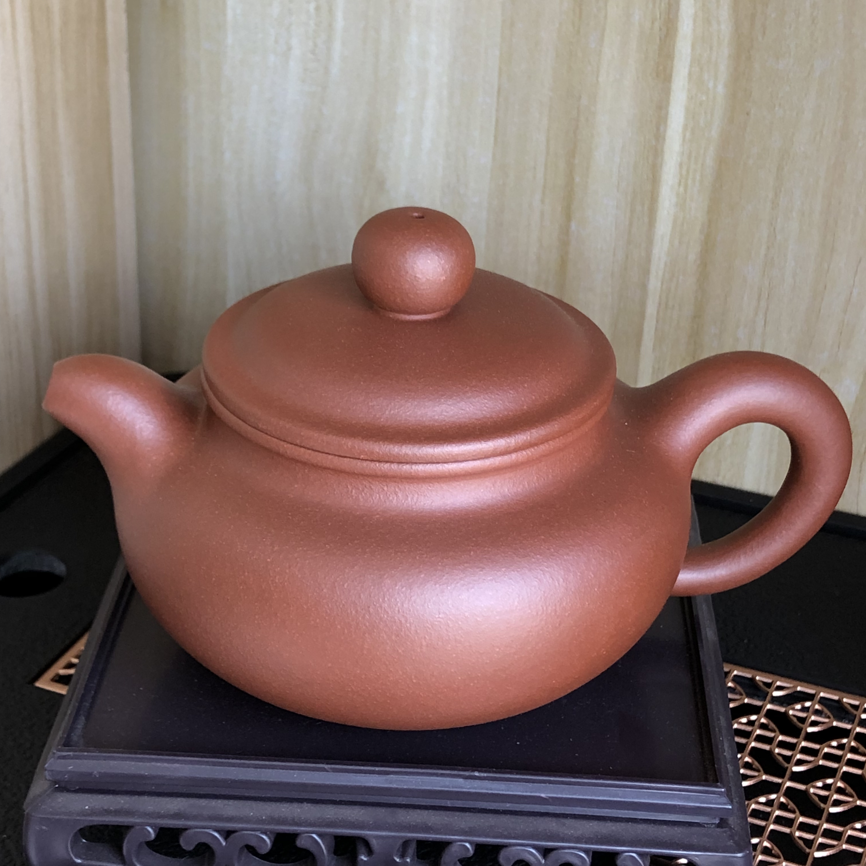 大亨红泥仿古壶大号380cc老清水泥紫砂壶茶具泡茶壶圆壶水壶