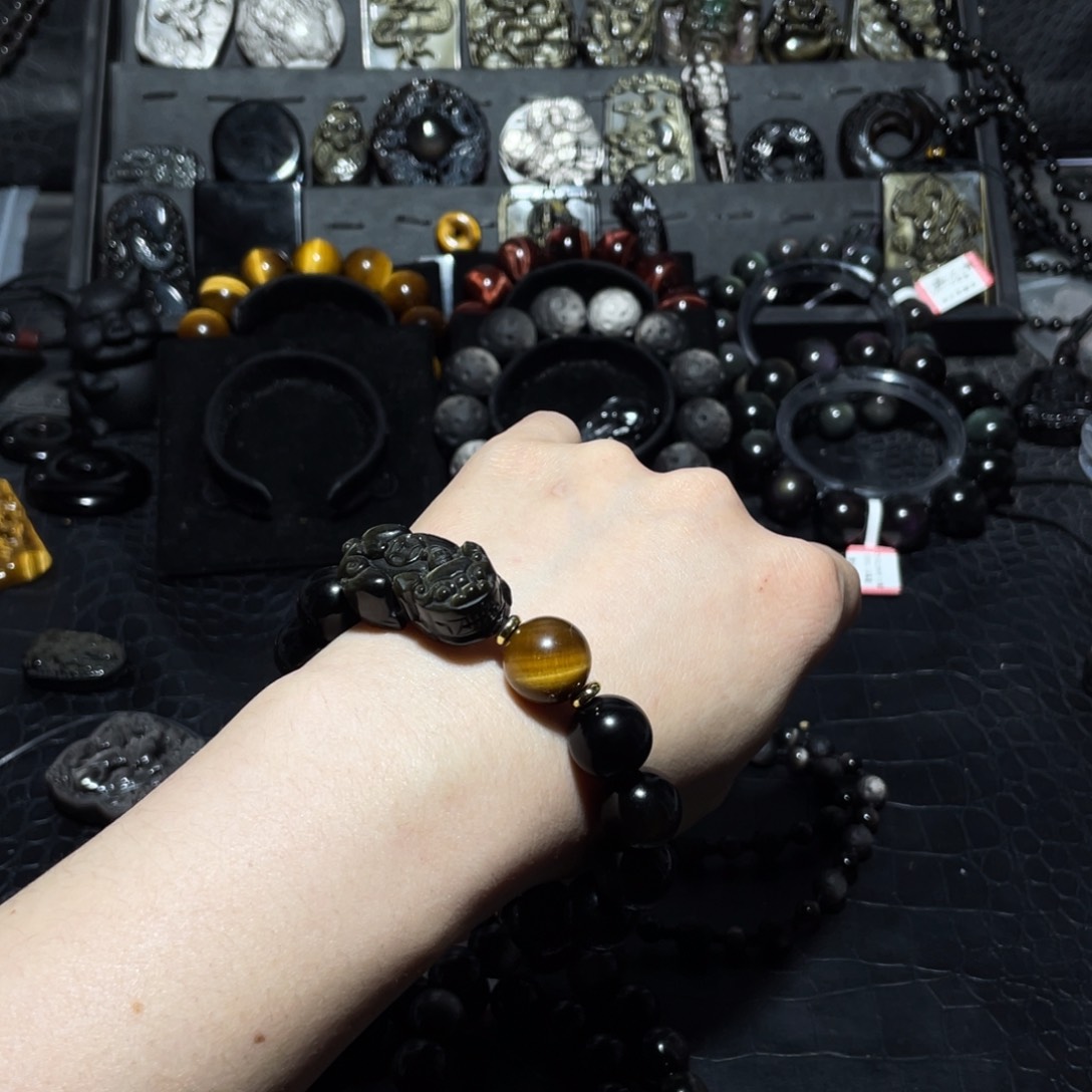 黑曜岩珠宝奇石未镶嵌倩*