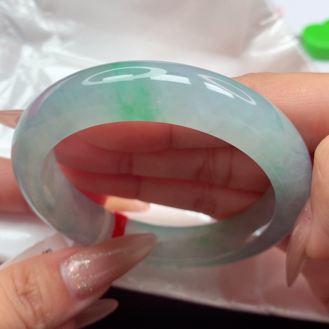 未镶嵌手镯翡翠有包容高货微瑕54.2