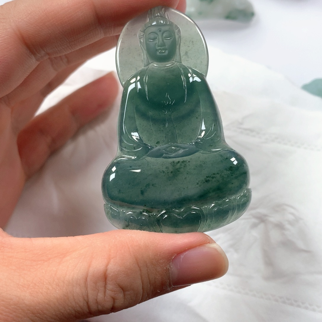 定制翡翠未镶嵌吊坠
