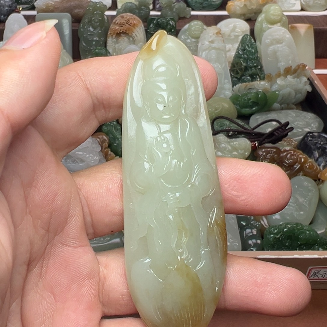 和田玉未镶嵌挂件