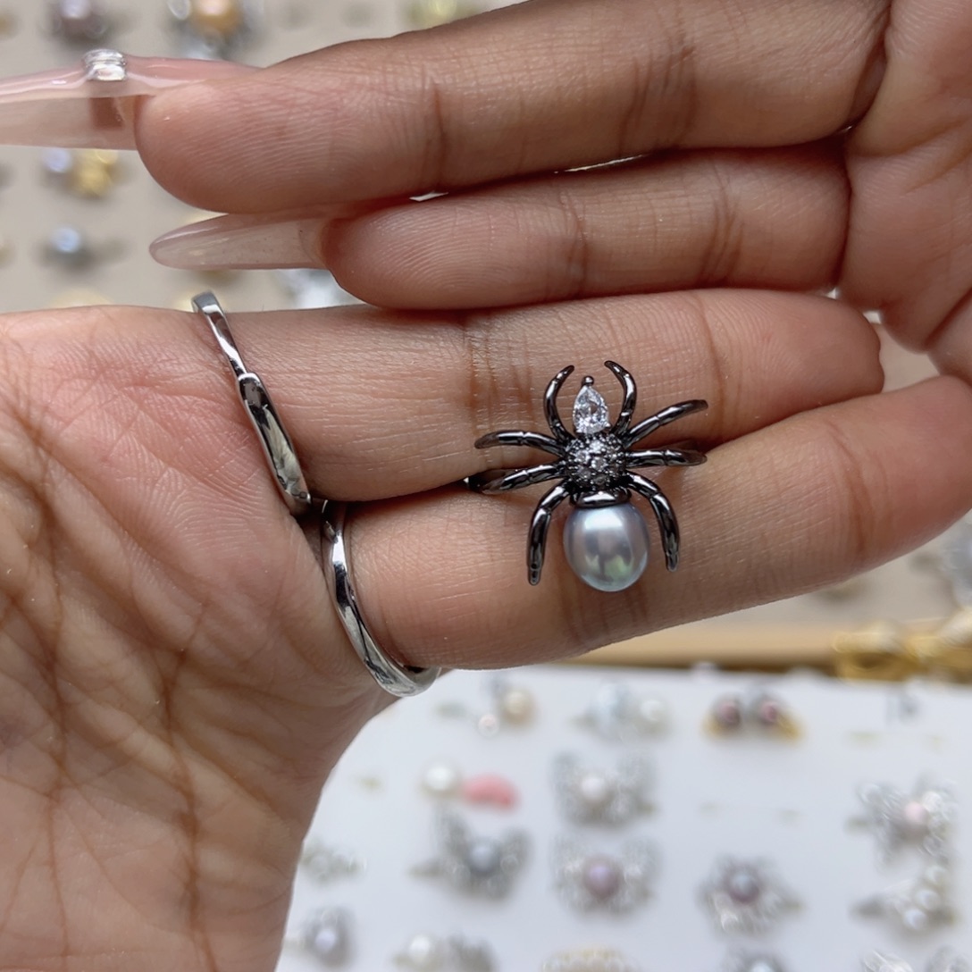 睿***界合金戒指淡水珍珠