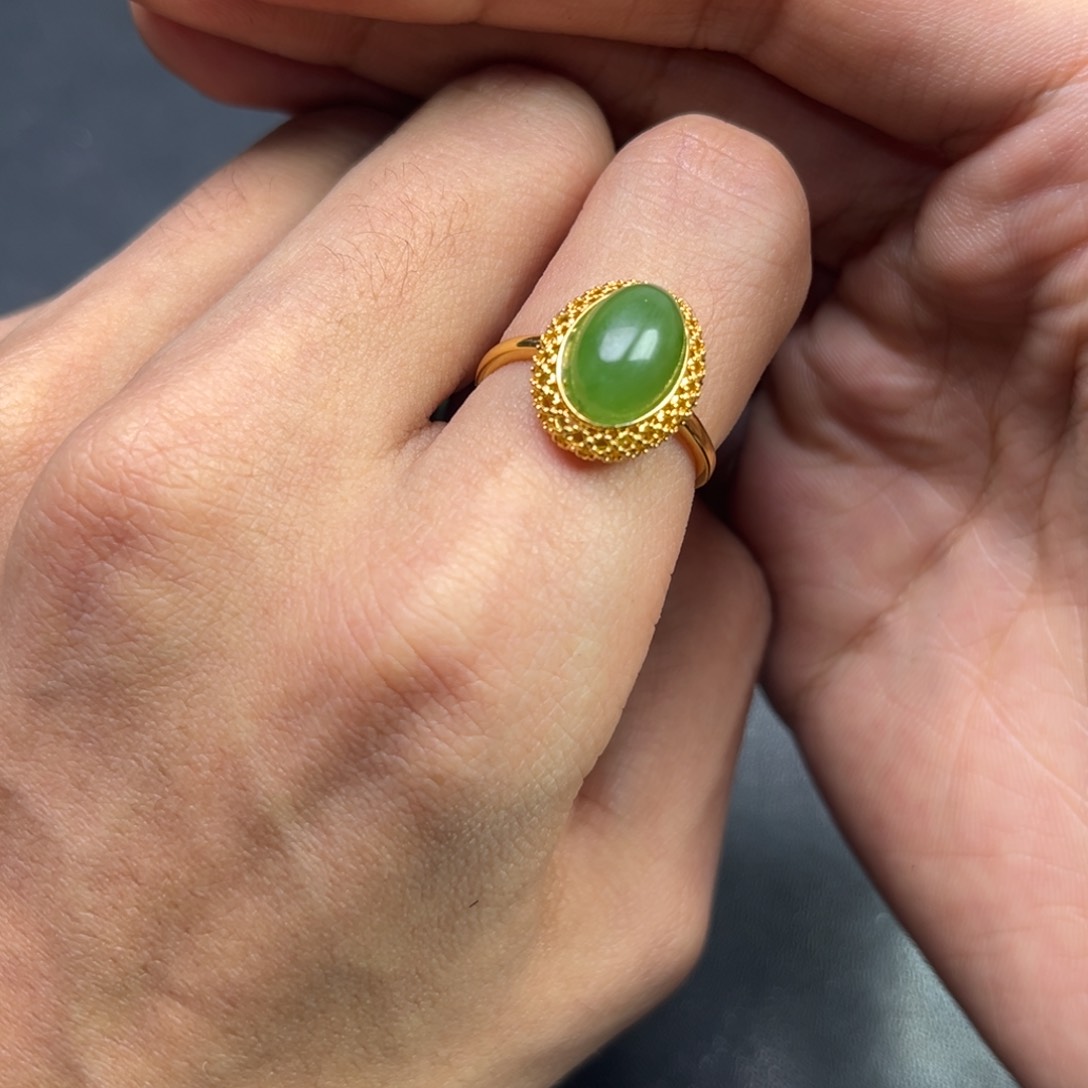 和田玉颈饰银S925镶嵌