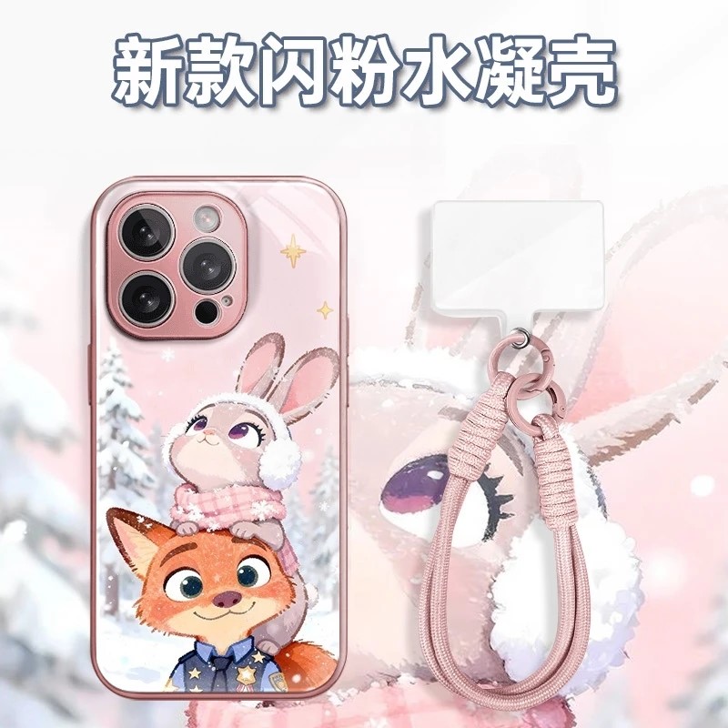 金属漆水凝下雪朱迪适用苹果17手机壳iphone16华为oppo小米vivo54