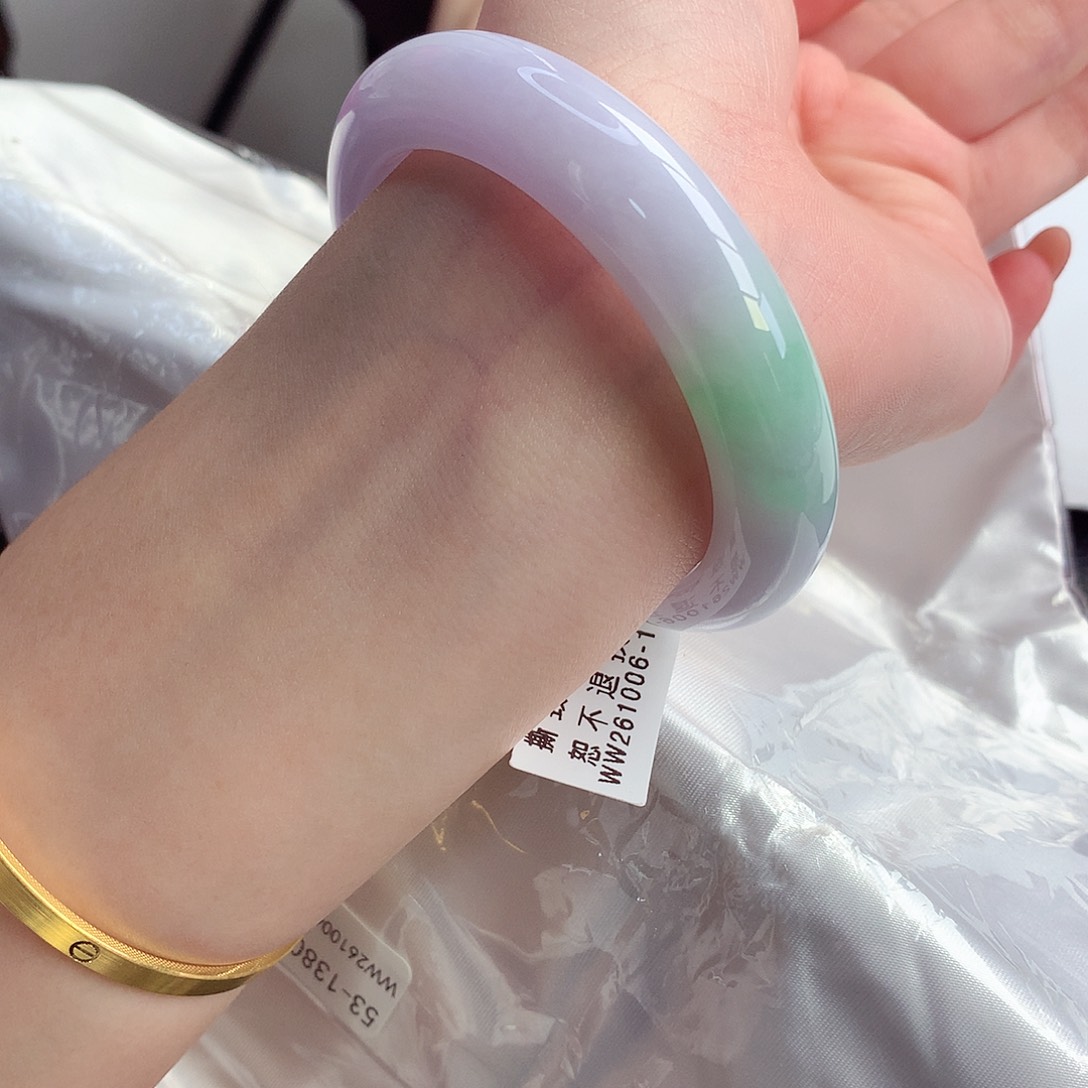 翡翠手镯未镶嵌天然A货翡翠53/54