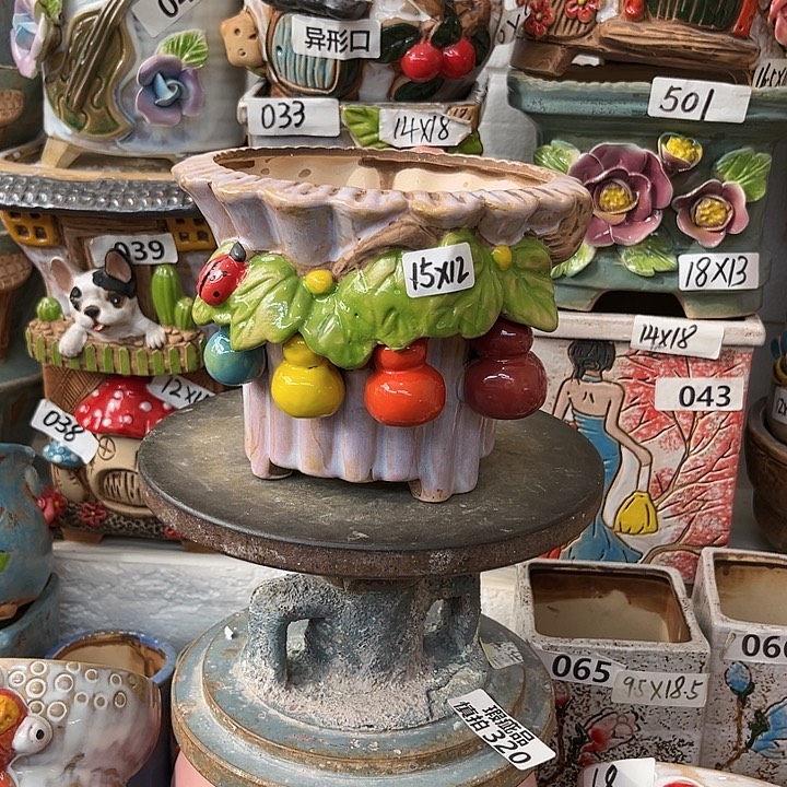 粗陶材质多肉花盆