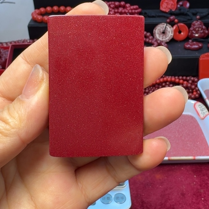 天然辰砂无事牌大号