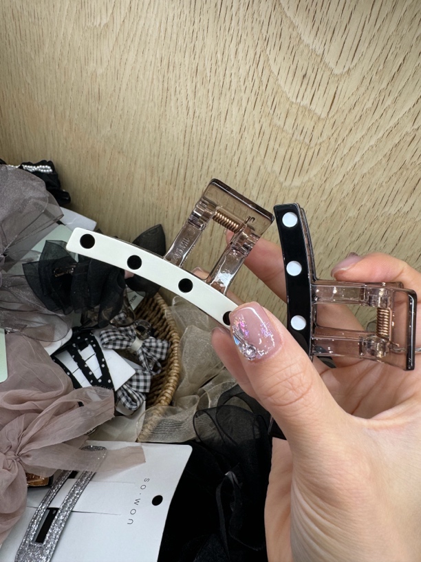 波点一字抓夹 抓力超紧