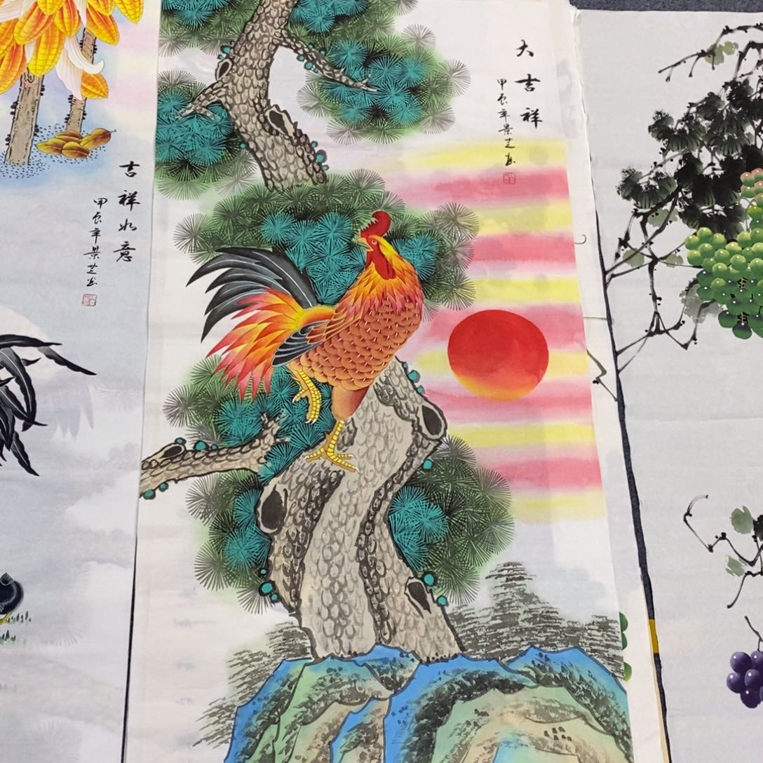 国画140✖️70四尺工笔手绘国画