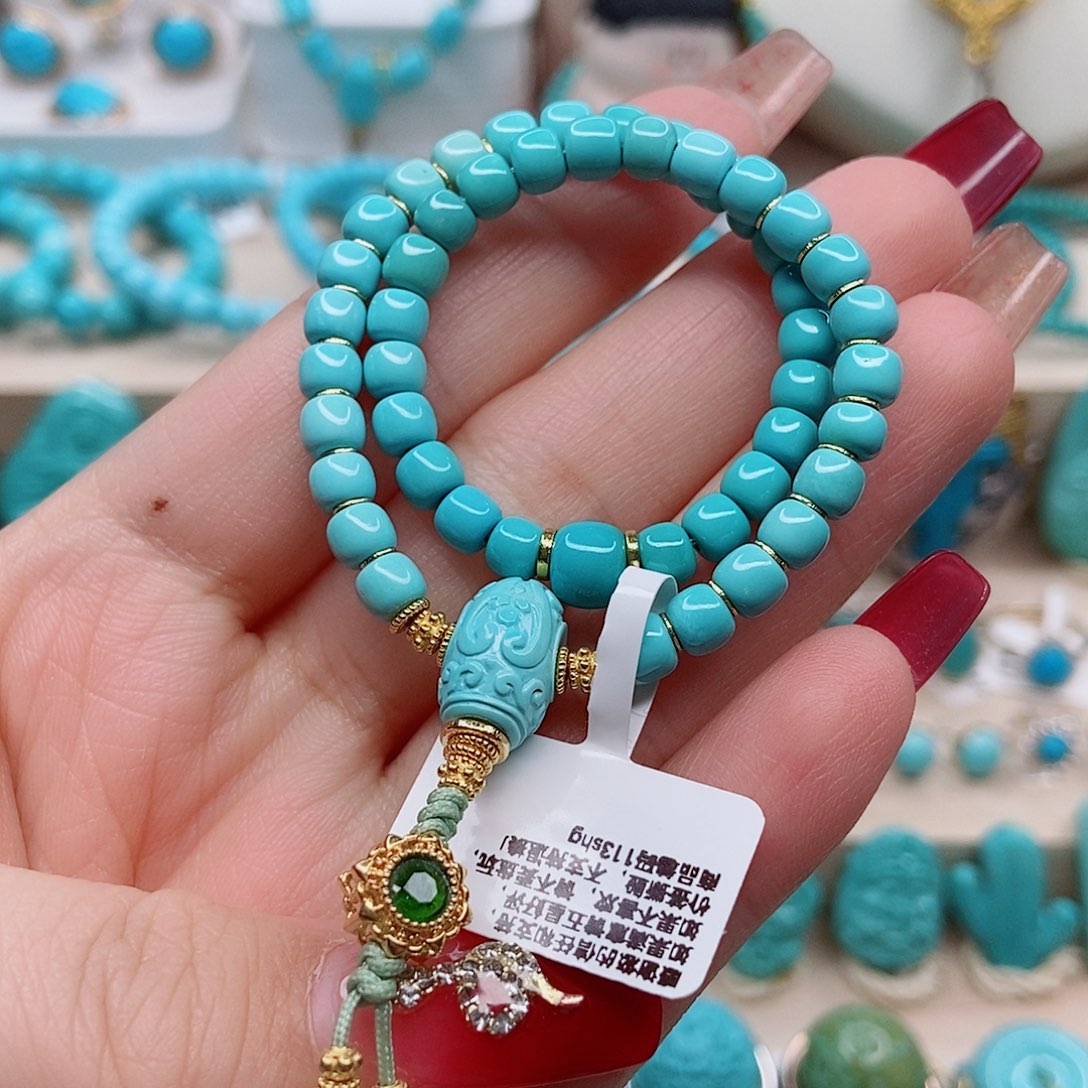 绿松石老型单圈手持4.7未镶嵌