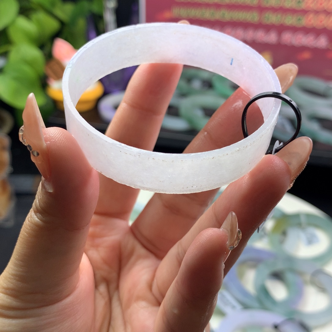 定制翡翠叮当镯未镶嵌54/55+