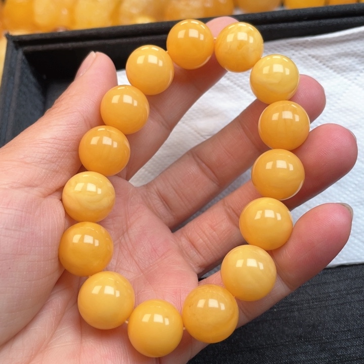 蜜蜡裸石未镶嵌蜜蜡14➕手串