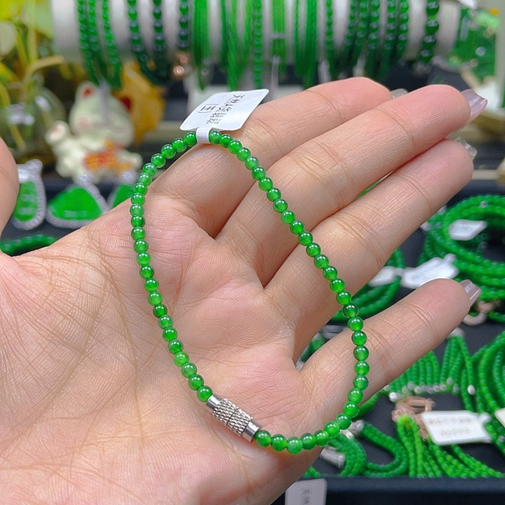 翡翠手链未镶嵌圆珠手链3