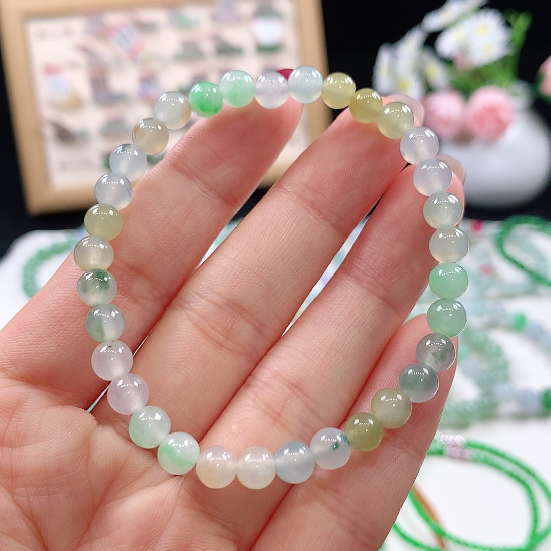 翡翠未镶嵌手链5.5mm