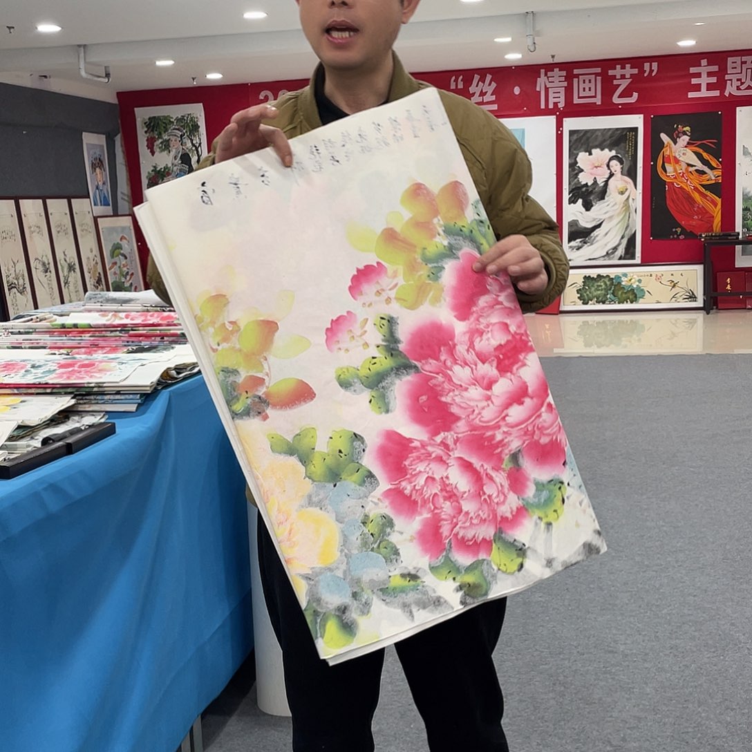 国画今天上午国画作品展示
