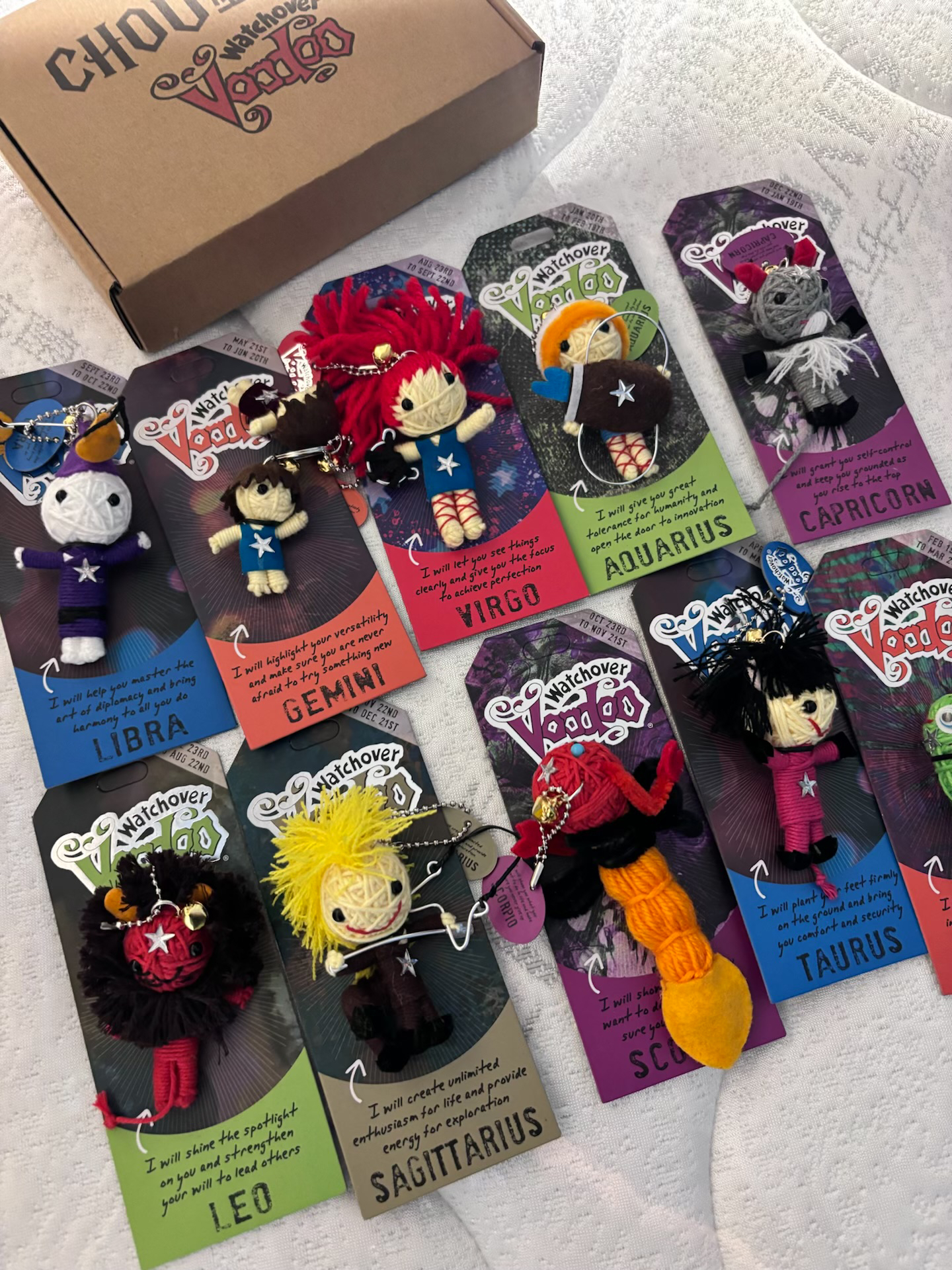 星座合集链-潮玩手工DIY木乃伊巫毒娃娃缠线玩偶挂件（带故事卡）