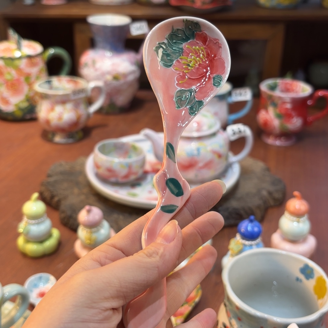 摆件景德镇手绘高温釉下彩陶瓷茶具