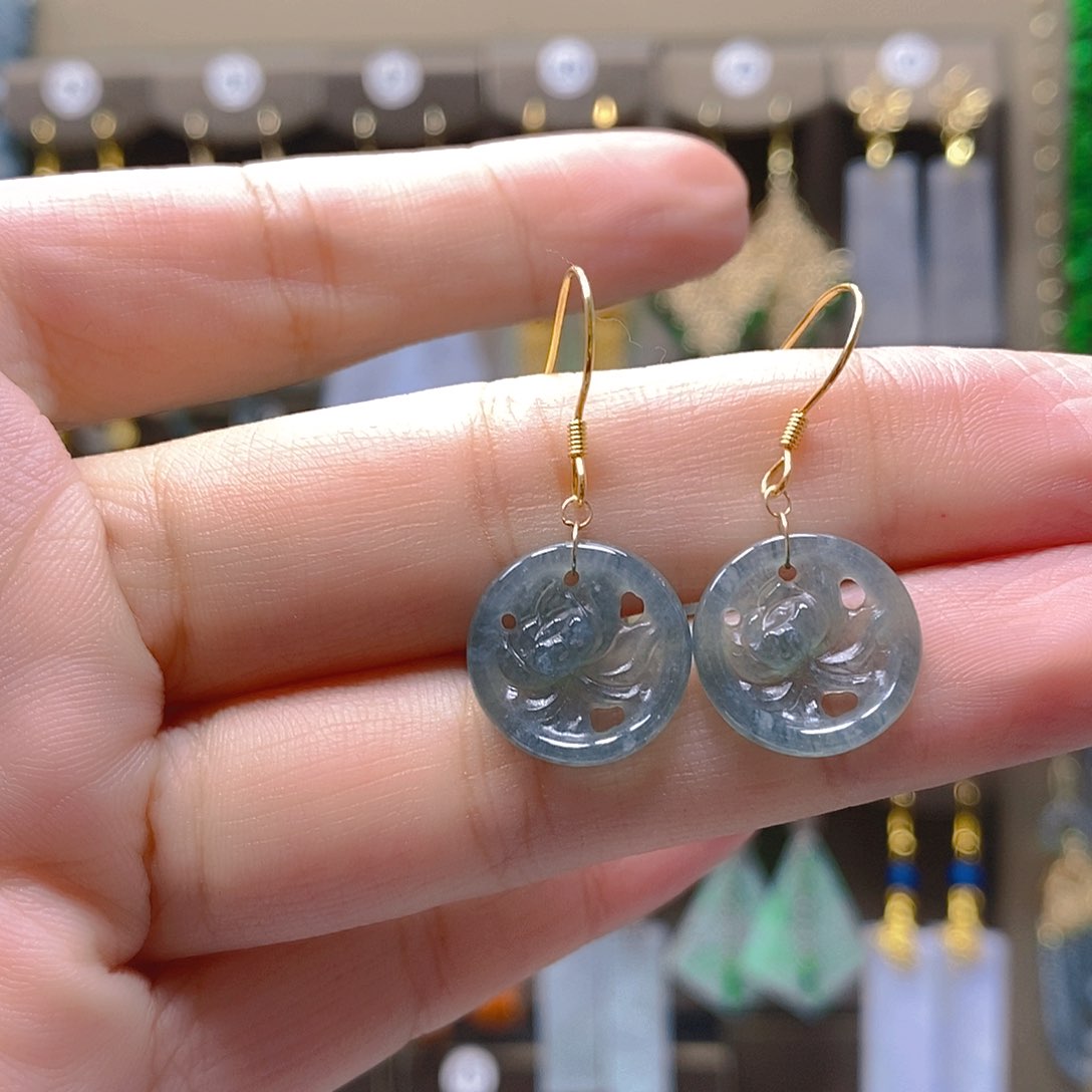 未镶嵌翡翠耳饰翡翠