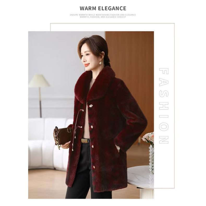 高端外套新款加厚长款大衣外套-413