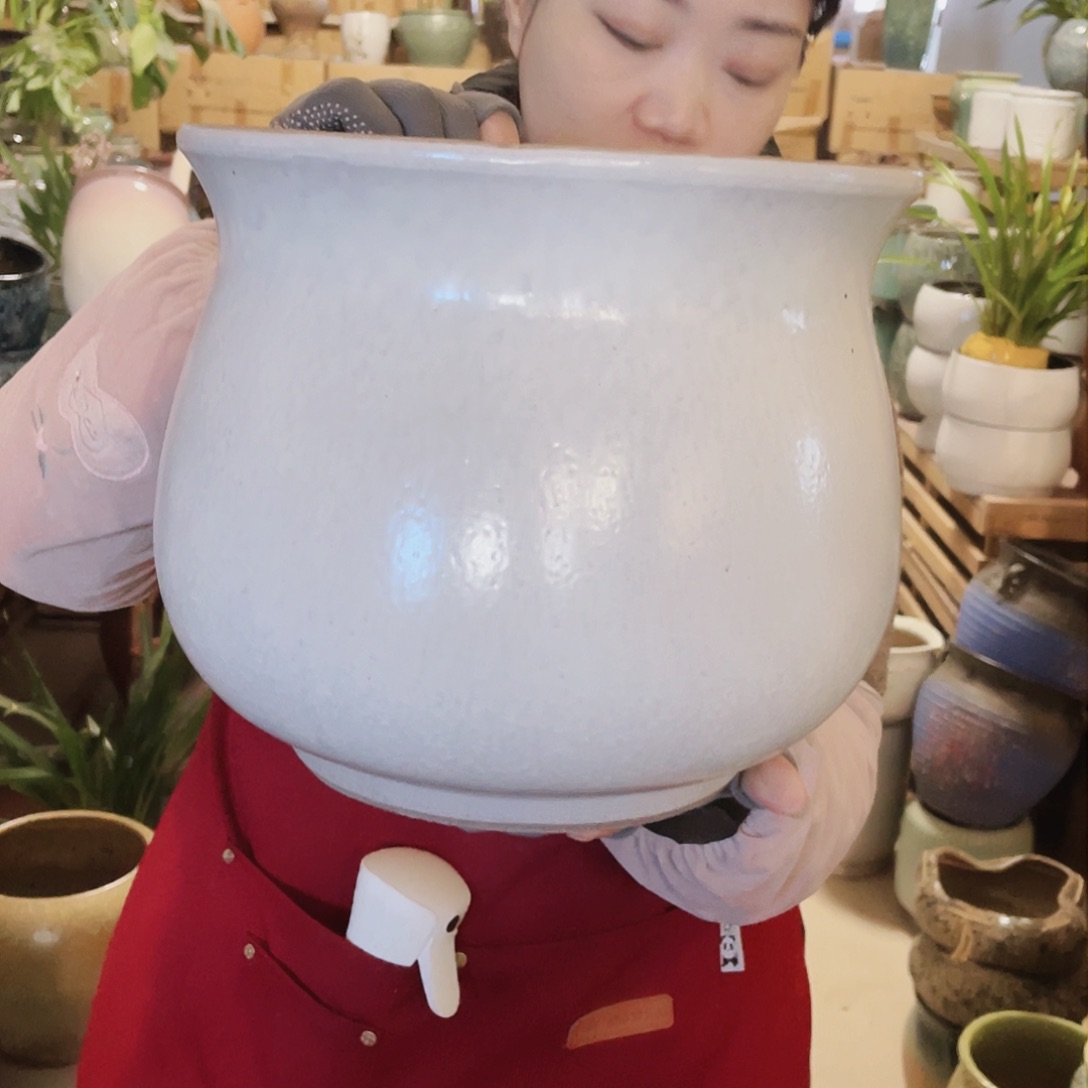 紫砂花盆高度22口径25