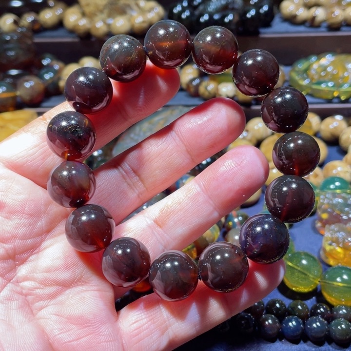 琥珀手链未镶嵌天然