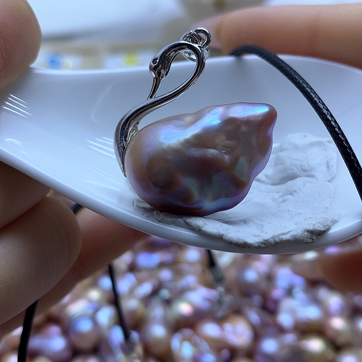 淡水珍珠耳饰银S925镶嵌