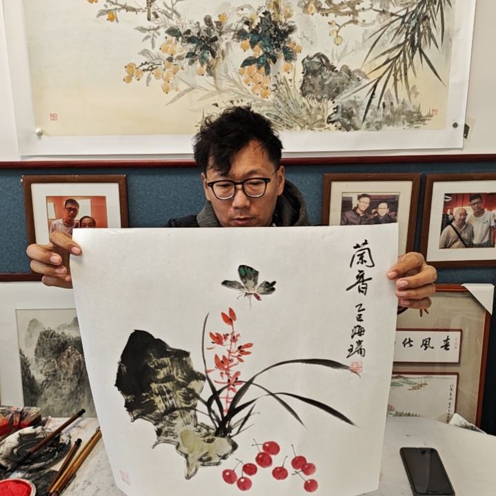 国画贾海瑞老师现场定制