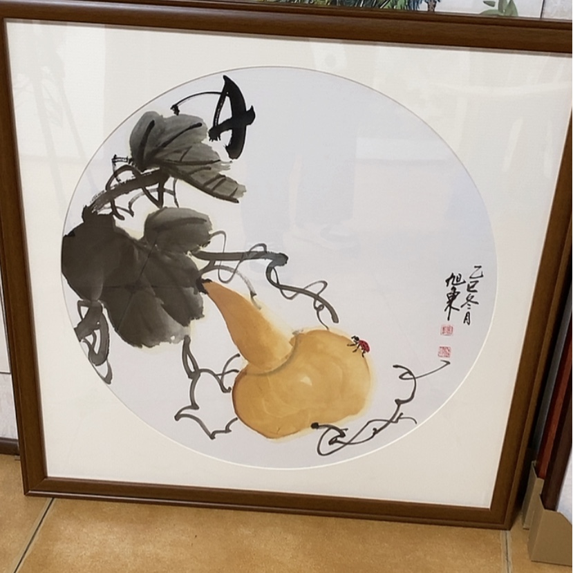 【闪购商品】国画手绘国画带框65.65