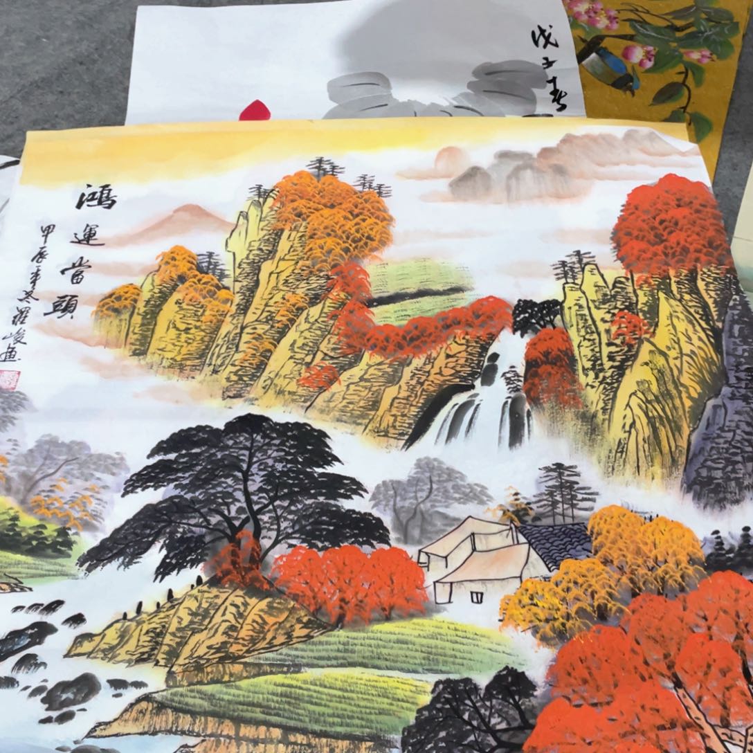 国画国画作品画心一张