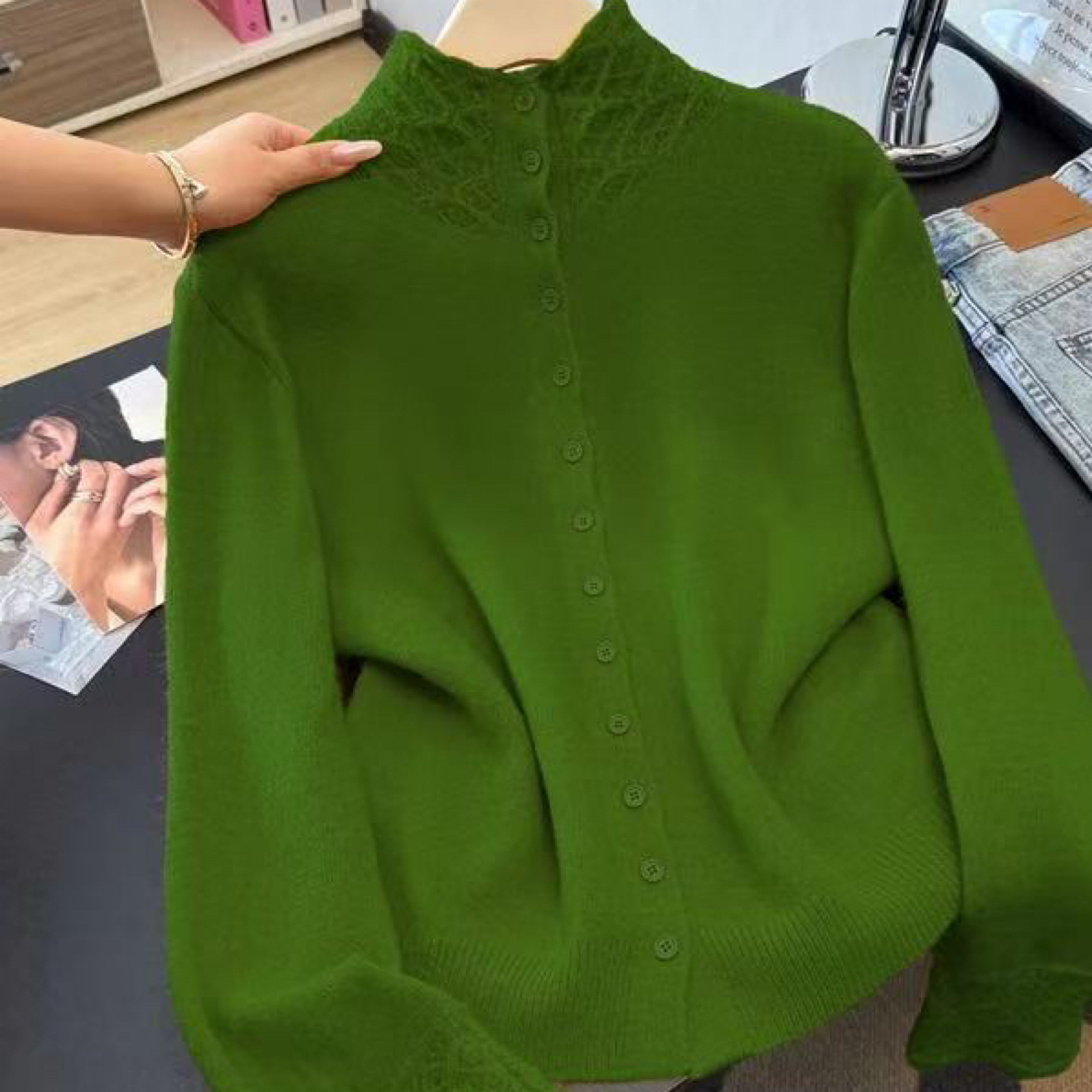 连帽开衫款女常规款针织毛针织衫网红帽衫