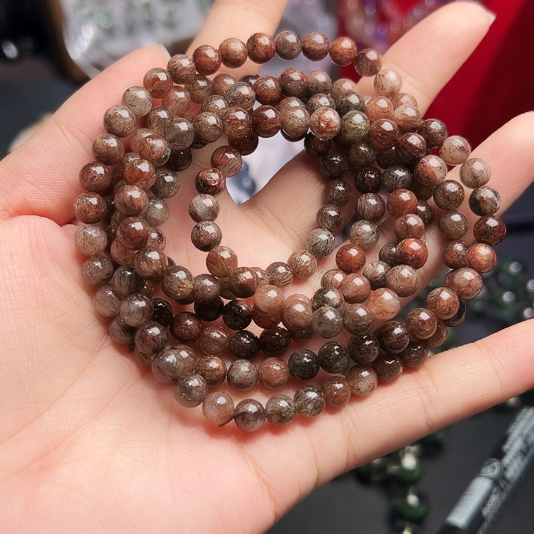 未镶嵌手链水晶黑金超七多圈3号