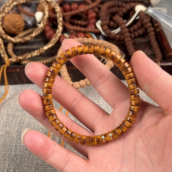 金刚菩提吊坠紫金鼠火焰纹药片单圈