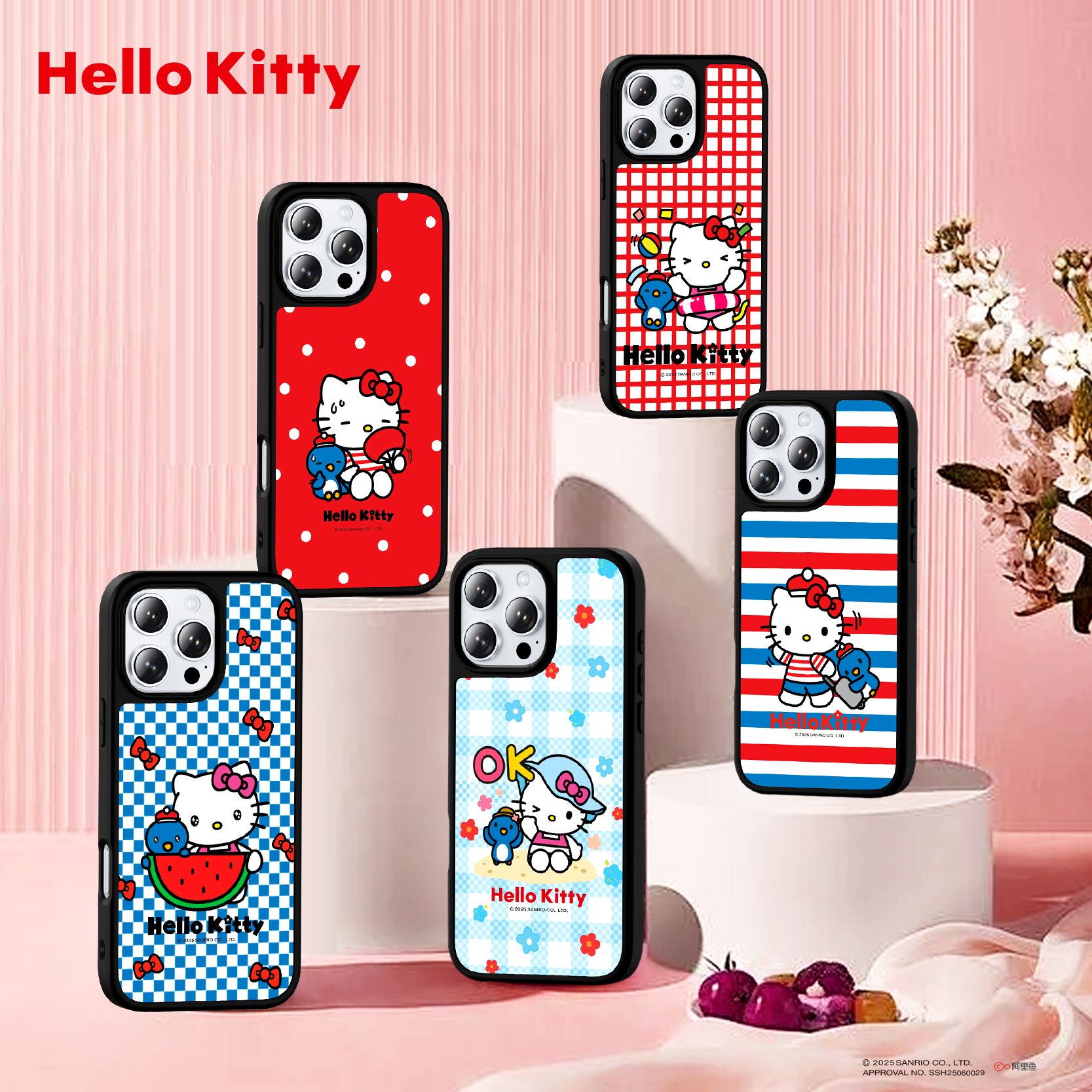 三丽鸥正版联名凯蒂猫鎏金适用iPhone16promax手机壳苹果14新款15