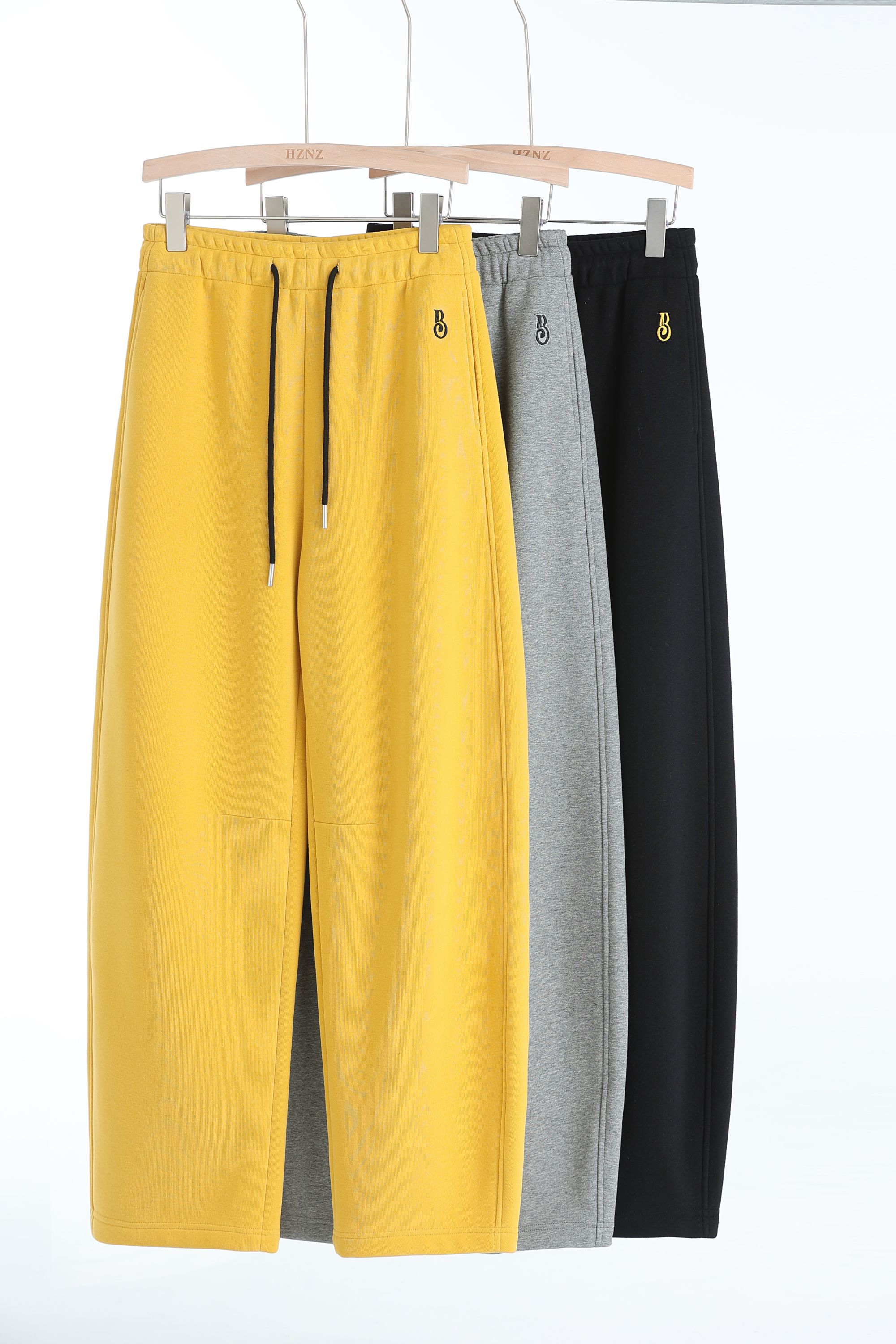 田岛歌2024秋冬新款高腰加绒微阔修身舒适女裤6881