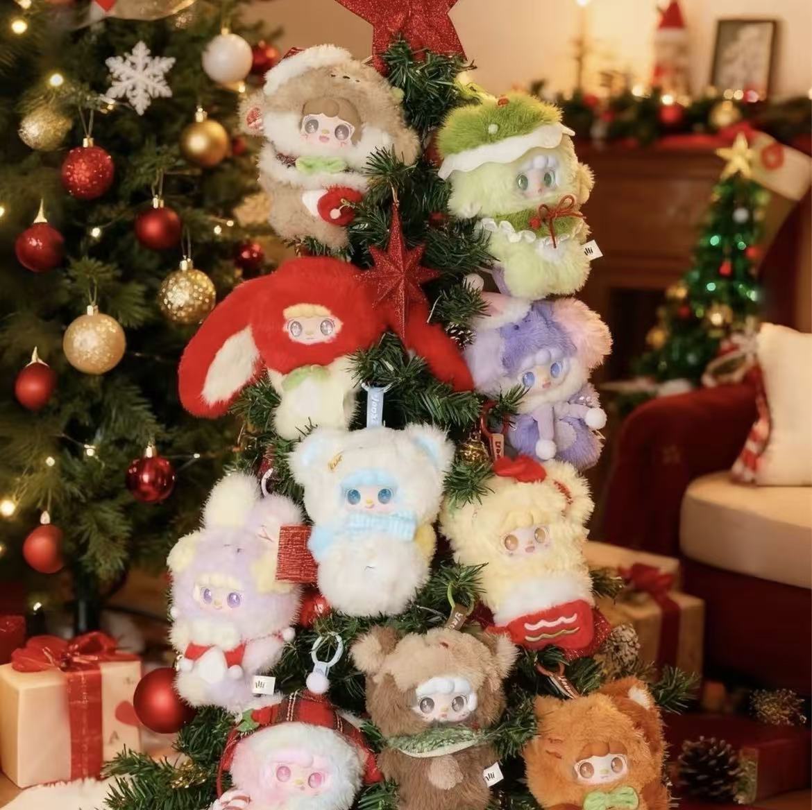 氧氧圣诞叮叮当毛绒公仔圣诞礼物可爱桌面摆件