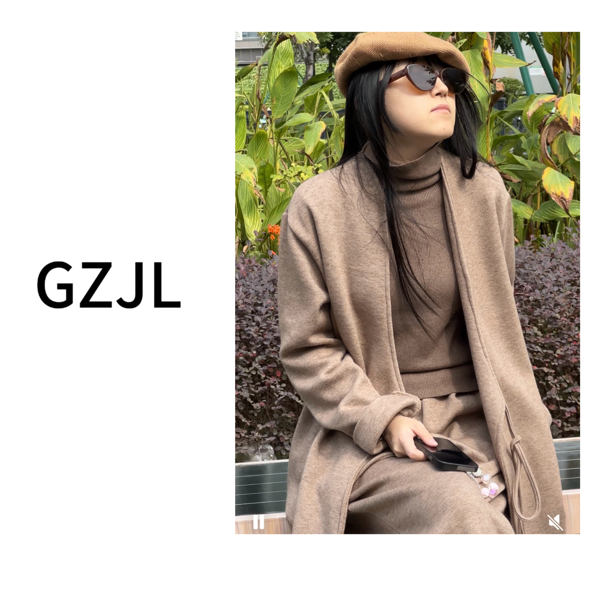 2025秋冬设计师款显瘦藏肉斜绑带通勤百搭时尚简约气质高级感套装