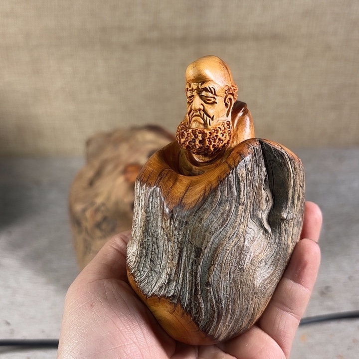 川***店崖柏崖柏雕刻达摩